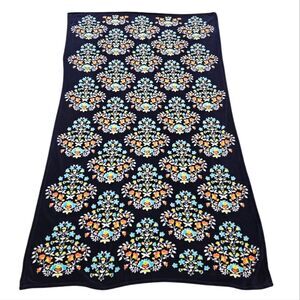 Vera Bradley Chandelier Floral Fleece Blue Blanket Throw 50 x 80